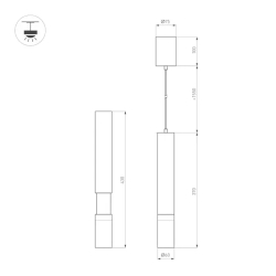 Светильник SP-ARTEMIS-HANG-P-R60-15W Warm3300-MIX (BK, 8-80 deg, 230V, TRIAC) (Arlight, IP20 Металл, 5 лет) 056114