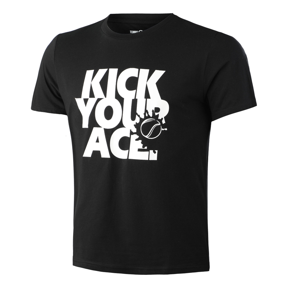 Мужское теннисное поло Tennis-Point Kick Your Ace T-Shirt Men - Black, White