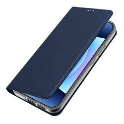 Чехол книжка из PU кожи синего цвета для Xiaomi 17 Pro Max, серия Skin Pro Series от Dux Ducis