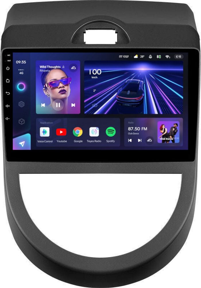 Магнитола для KIA Soul 2008-2011 (AM) - Teyes CC3L на Android 10, CarPlay, 4G SIM-слот