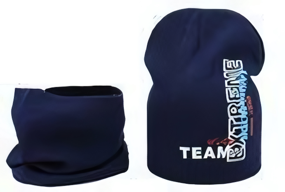 Комплект для мальчика (шапка + шарф-снуд) р.50-52 (Мегашапка) 2976