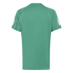 Футболка для мальчика теннисная Adidas Boys Club Tennis 3-Stripes - semi court green