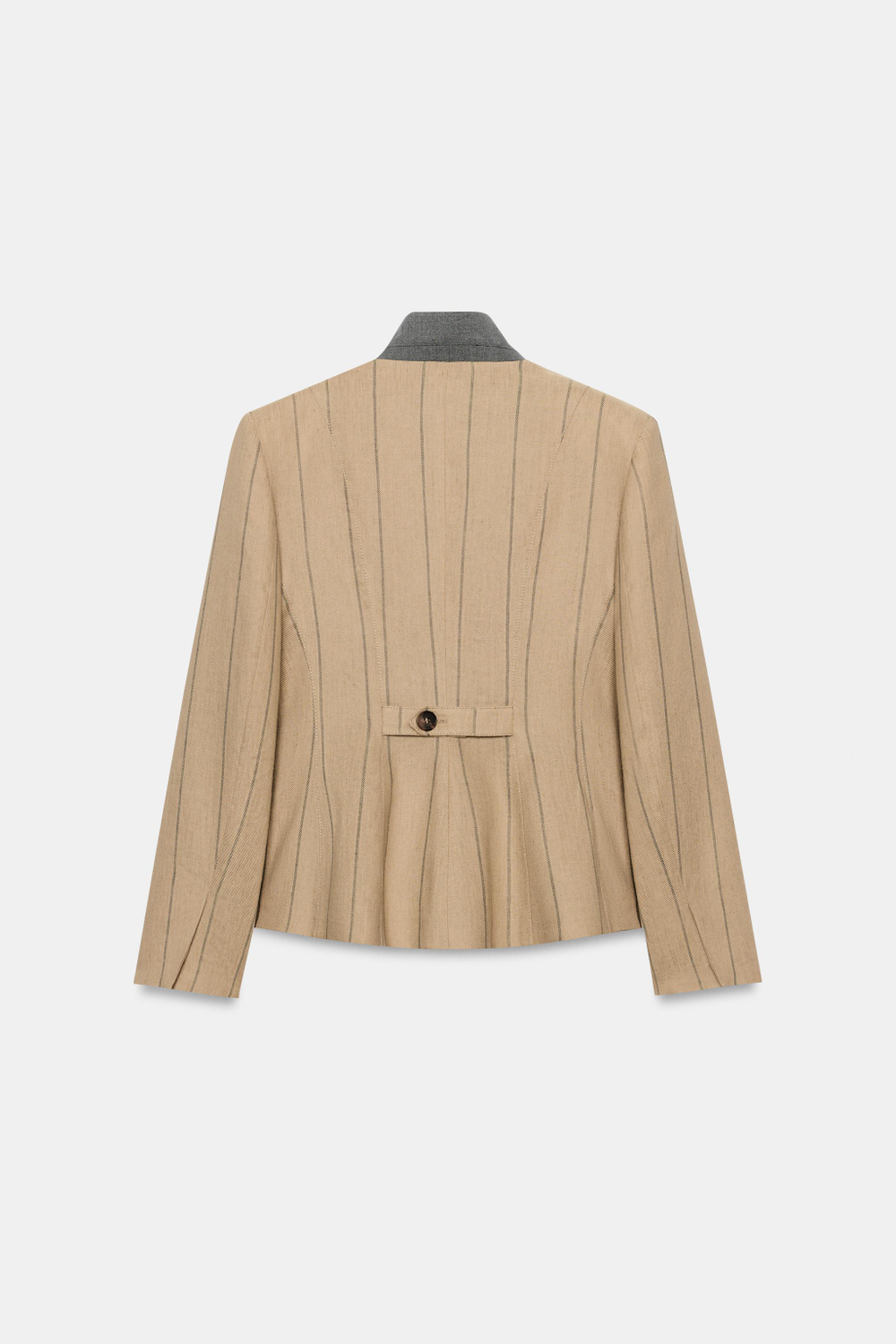 БЛЕЙЗЕР В ПОЛОСКУ ИЗ СМЕСОВОГО ЛЬНА — ZW COLLECTION — ZARA