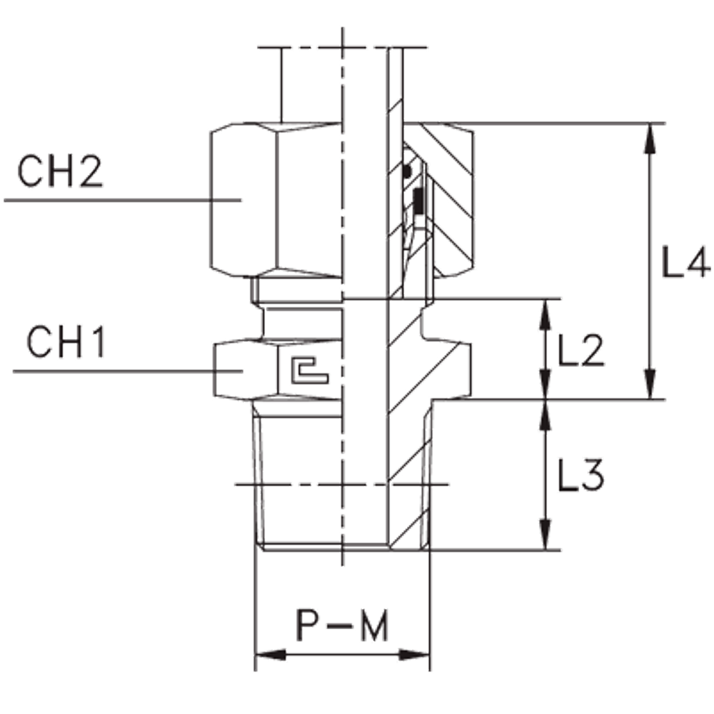 Штуцер FC DS08 NPT 1/4 (в сборе, B4)
