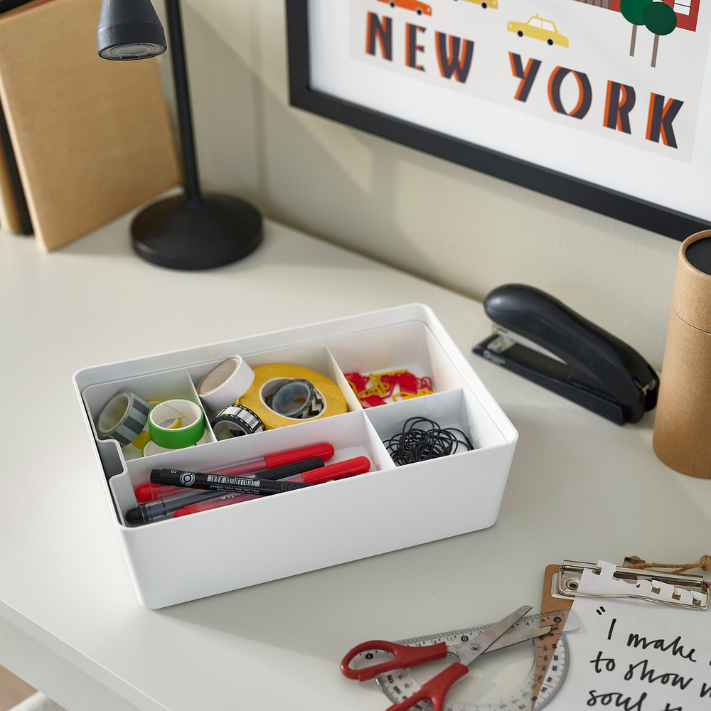 IKEA KUGGIS  (ИКЕА КУГГИС)  -  Вкладыш с 5 отделениями - белый