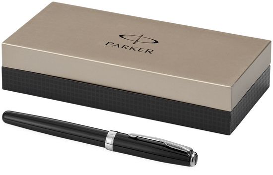 Ручка-роллер Parker Sonnet T530, цвет: LaqBlack СT, стержень: Fblack, S0808820