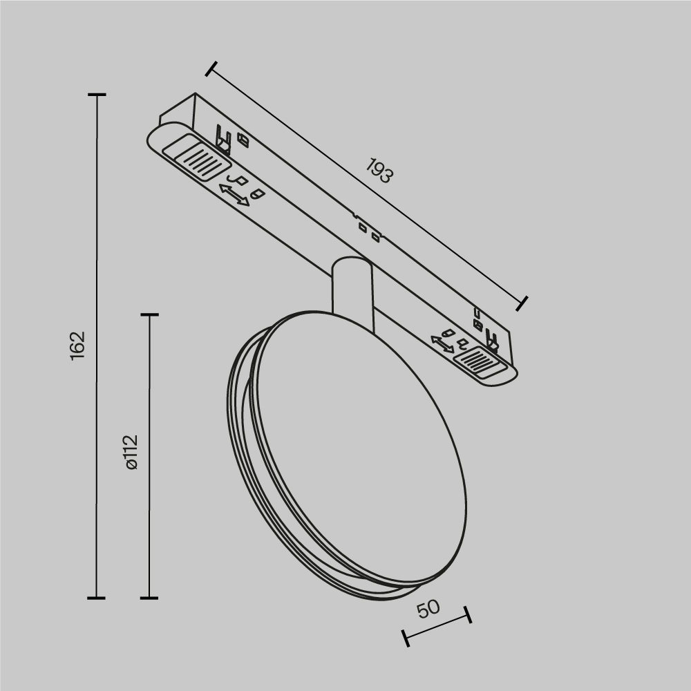 Магнитный трековый светильник Maytoni Outline TR090-2-6W3K-B