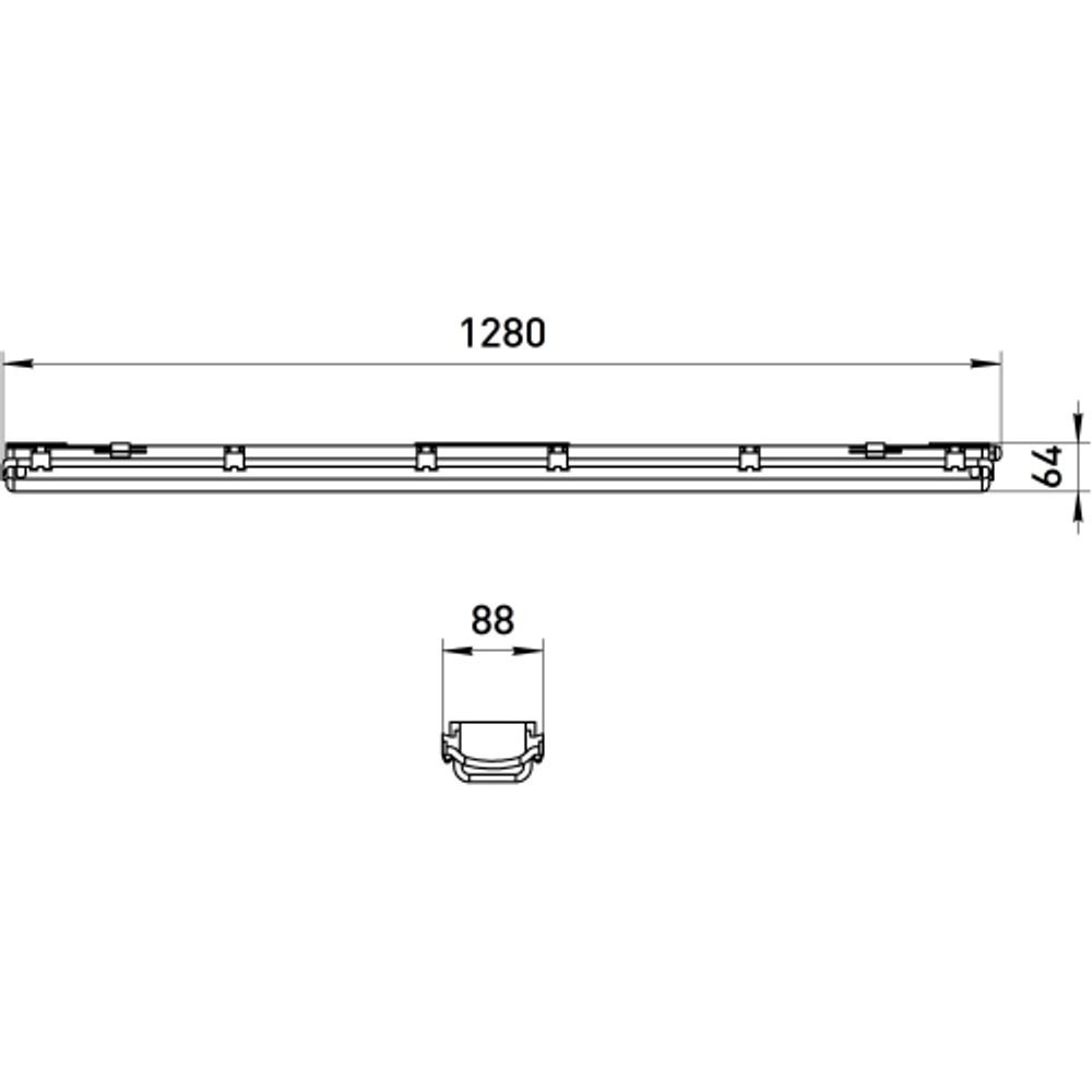 Светильник ЭРА SPP-101-0-002-120 IP65 под 2 светодиодные лампы T8 G13 LED 2x1200 | Линейные IP65 под лампу T8 LED
