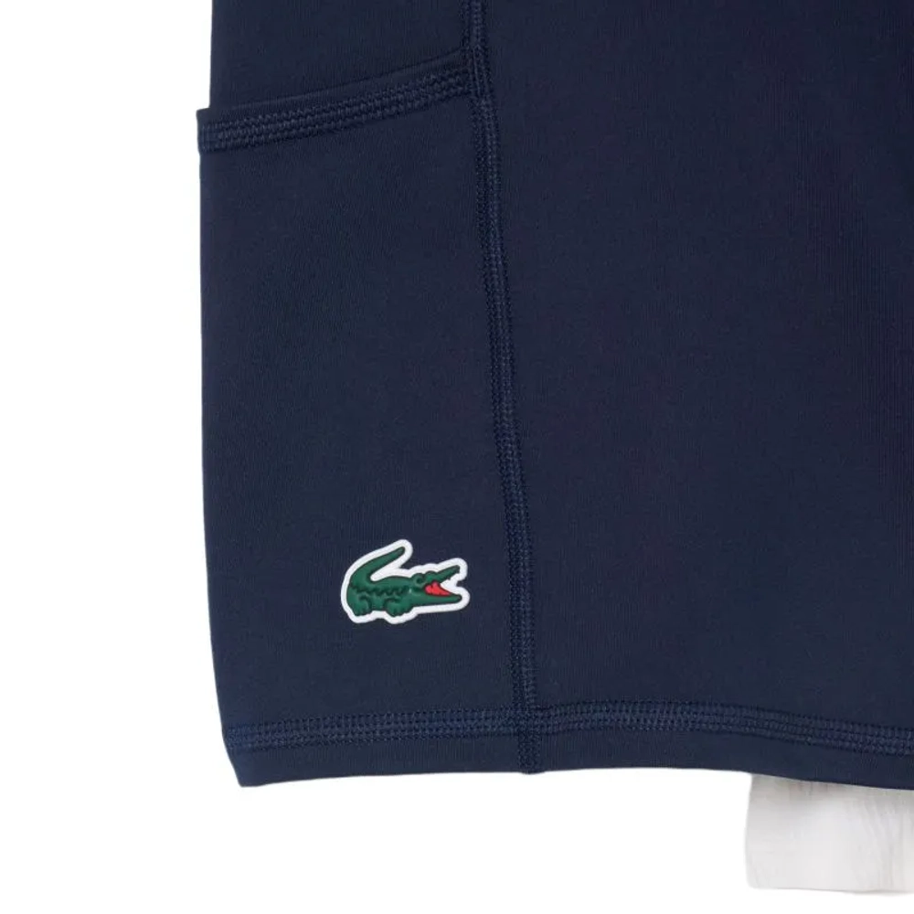 Теннисное платье Lacoste Ultra Dry Badge Accent Tennis Heritage - white/navy blue