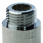 Удлинитель резьбовой STOUT SFT 0002 - 1/2" длина 25 мм (ВР/НР, латунь хромированная)