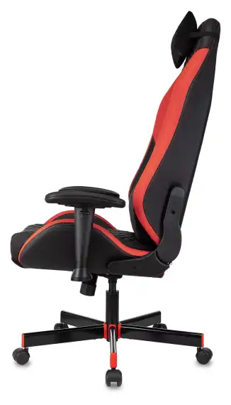 Кресло игровое Knight Neon черный/красный соты экокожа с подголов. крестов. металл