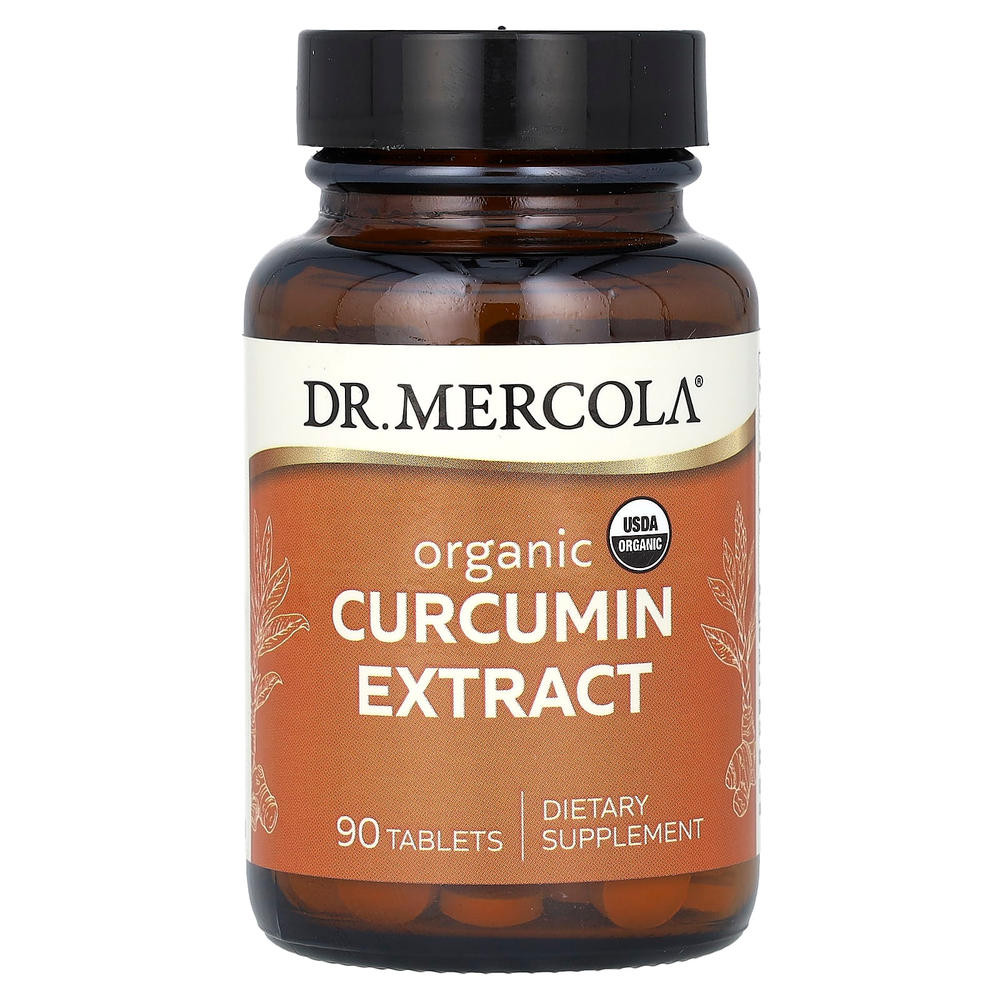 Dr. Mercola, Органический экстракт куркумина, 90 таблеток