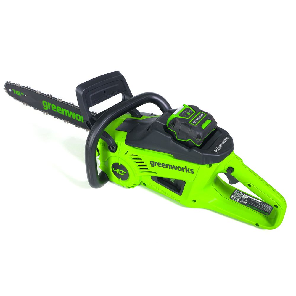Цепная пила аккумуляторная Greenworks GD40CS20XK8 Арт. 2008807UH, 40V, 40 см, 2000 Вт, бесщеточная, c 1хАКБ 8 Ач И ЗУ