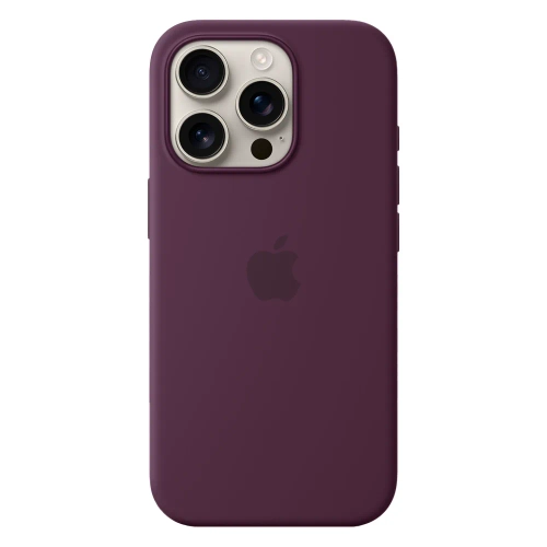 Силиконовый чехол с поддержкой MagSafe Apple Silicone Case для iPhone 16 Pro, Plum (Сливовый)