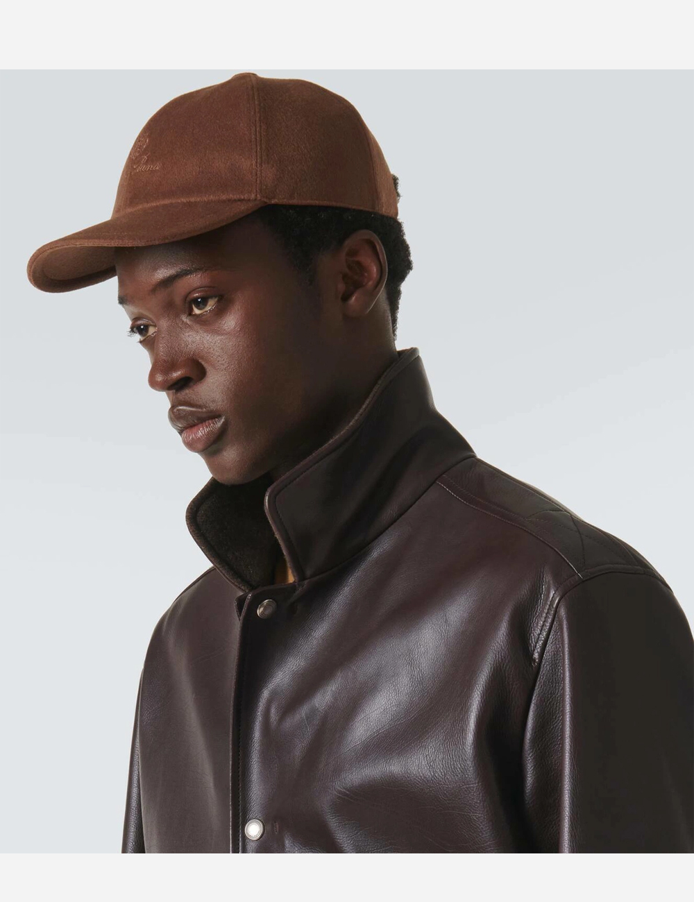 Бейсболка Loro Piana Baseball Cap Wool Storm "Chestnut"