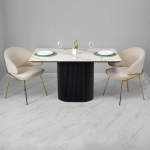 Стол Bradex Home Festa 140x85x77см, керамогранит Calacatte gold