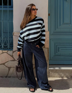 Женские джинсы с широкими штанинами и низкой посадкой - BERSHKA
