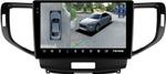Магнитола для Honda Accord 8 2008-2012 (ШГУ монохром, рамка вниз) - Teyes CC3-2K-360 монитор 9.5" 2K QLED на Android 10, Быстрая, CarPlay, 4G SIM-слот, 4 камеры в комплекте