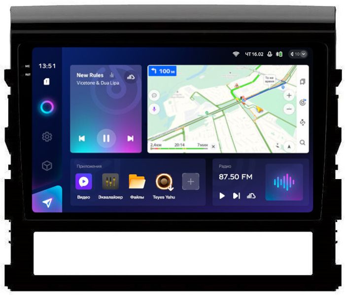 Магнитола для Toyota Land Cruiser 200 2015-2021 (без JBL) - Teyes CC3-2K монитор 9.5" 2K QLED на Android 10, Быстрая, CarPlay, 4G SIM-слот