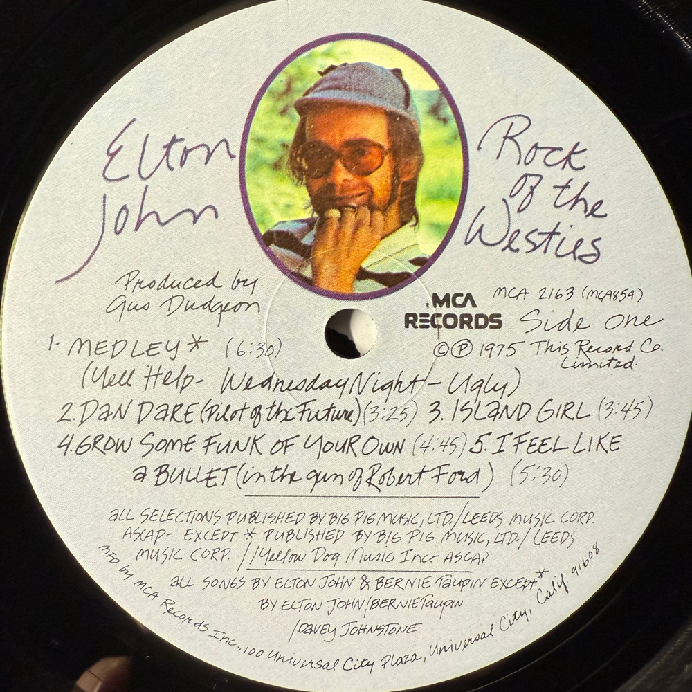 Elton John ‎– Rock Of The Westies (США 1975г.)