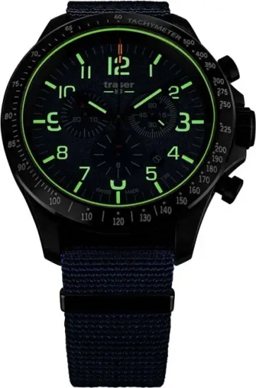 Швейцарские тактические часы Traser P67 Officer Chrono Blue 109461