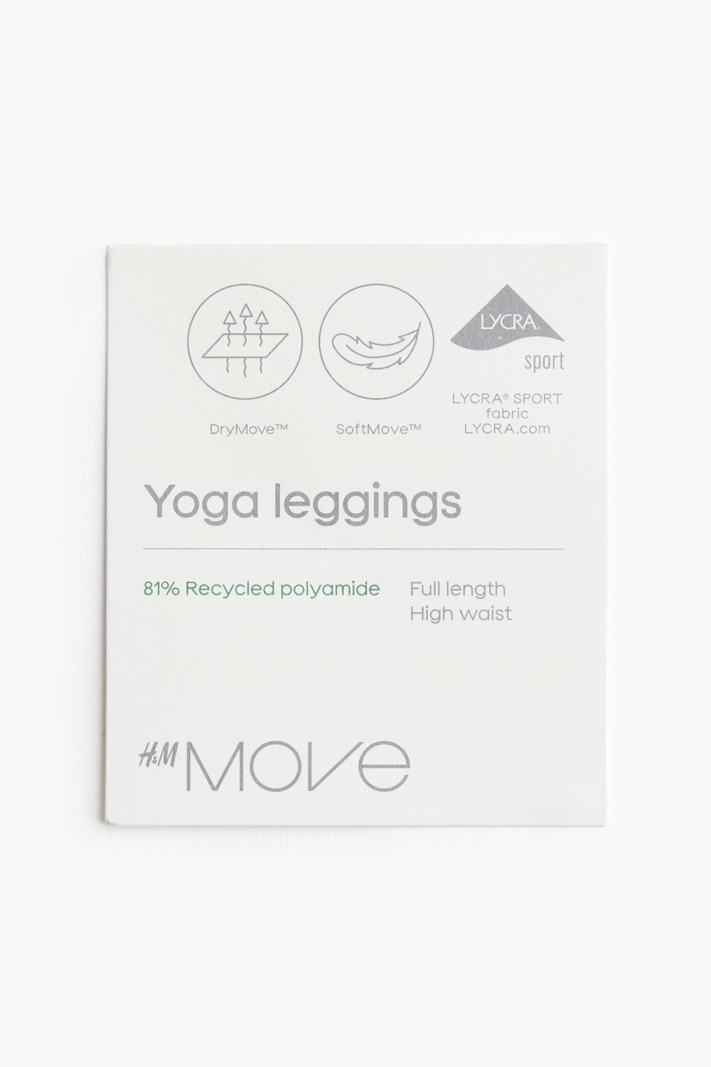 Леггинсы для йоги SoftMove™ Lycra® Sport - H&M