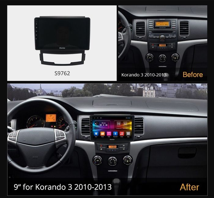 Магнитола для SsangYong Actyon II 2011-2013 - Kuberg OL-9762 QLed+2K, Android 13, Быстрейшая, CarPlay, 4G SIM-слот