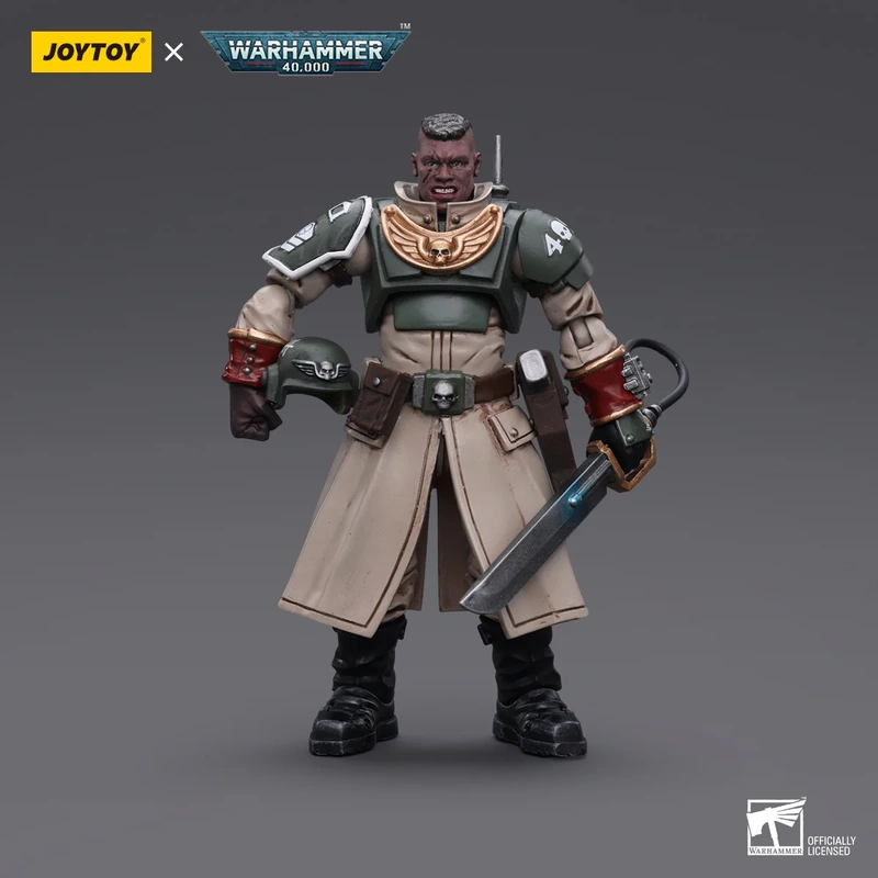 Фигурка JOYTOY Astra Militarum Cadian Command Squad Commander with Power Sword