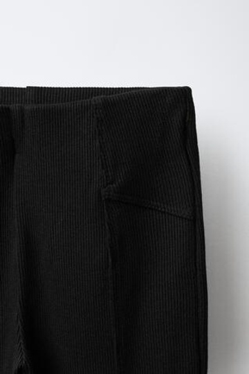 ZARA ЛЕГИНСЫ FLARE В РУБЧИК, ЧЕРНЫЙ