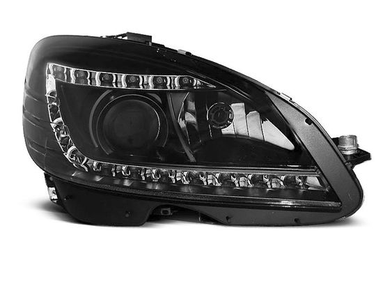 Передние фары Mercedes C W204 daylight black H7