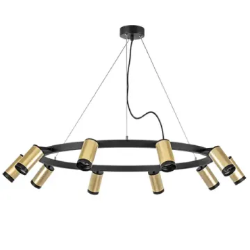 Люстра подвесная 10*GU10 LR02040037 черный/золотой Rullo Lightstar