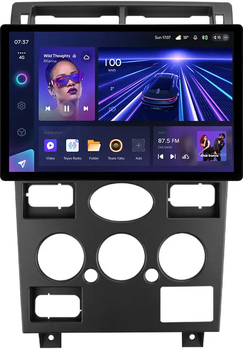 Магнитола для Ford Mondeo 3 2000-2006 (кондиционер) - Teyes CC3-2K монитор 13", QLED+2K, Android 10, Быстрая, 4G SIM-слот, CarPlay