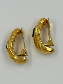 Клипсы с синими кристаллами Lanvin
