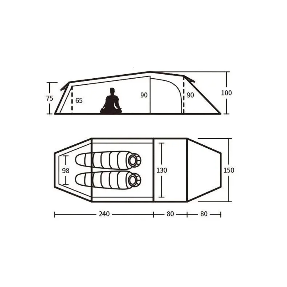 ПАЛАТКА NATUREHIKE OPALUS NH20ZP001