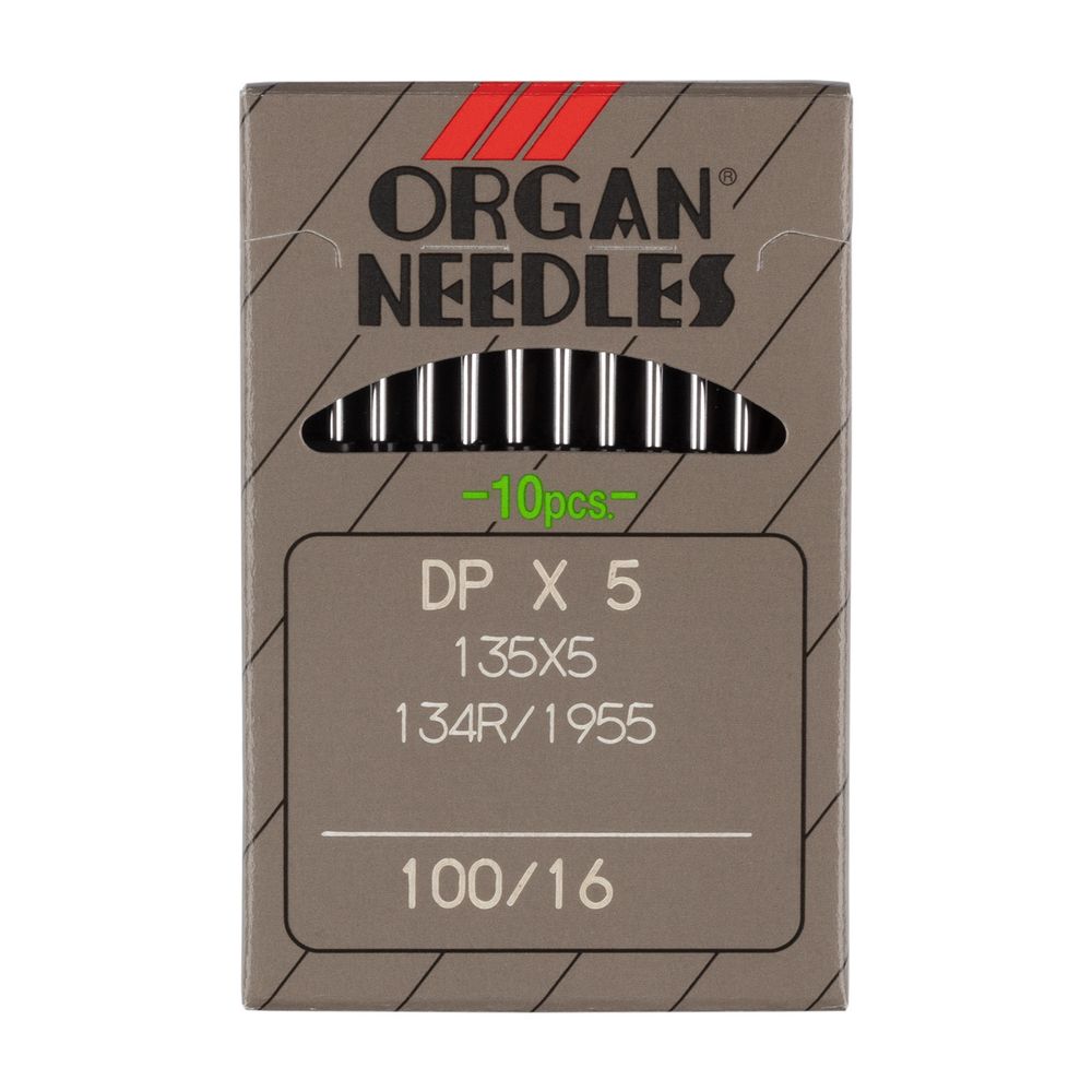Иглы для промышленных швейных машин Organ DP*134 / DP*5, 10 шт, 100 Иглы для промышленных швейных машин Organ DP*134 / DP*5, 10 шт, 100