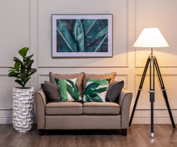 Кашпо для цветов напольное 33x69см Garda Decor белое рельефное