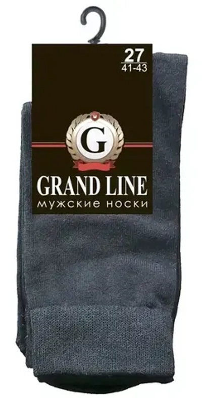 Носки мужские GRAND LINE (М-130), асфальт, р. 27