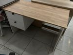 Стол письменный 2Я Теодора белый/крафт золотой