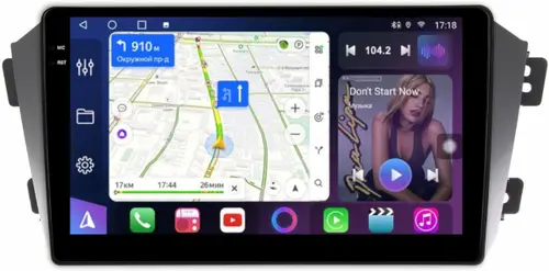 Магнитола для Geely Emgrand X7 2013-2018 - FarCar S500-TS18 монитор 9.5" QLED на Android 14, CarPlay, 4G SIM-слот