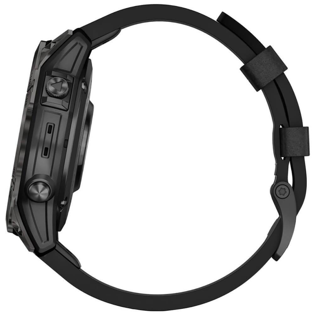 Умные часы Garmin Epix Pro (Gen 2) 47 мм Sapphire Edition титан DLC Carbon Grey с черным ремешком