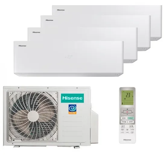 Мультисплит система на 4 комнаты Hisense AS-10UW4RXVQH00AG x 4 / AMW4-27U4RJC