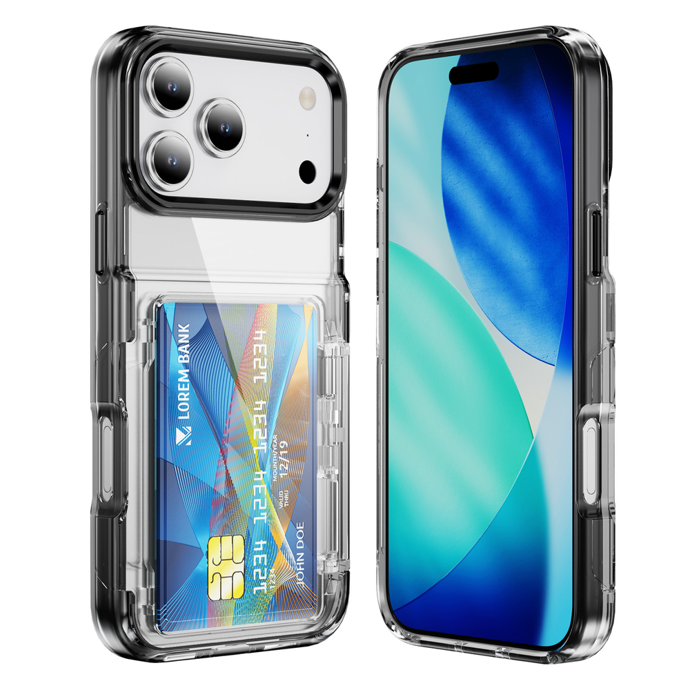 Прозрачный чехол Lumen Case с подставкой 2‑в‑1 и отделением для карт: iPhone 17 Pro