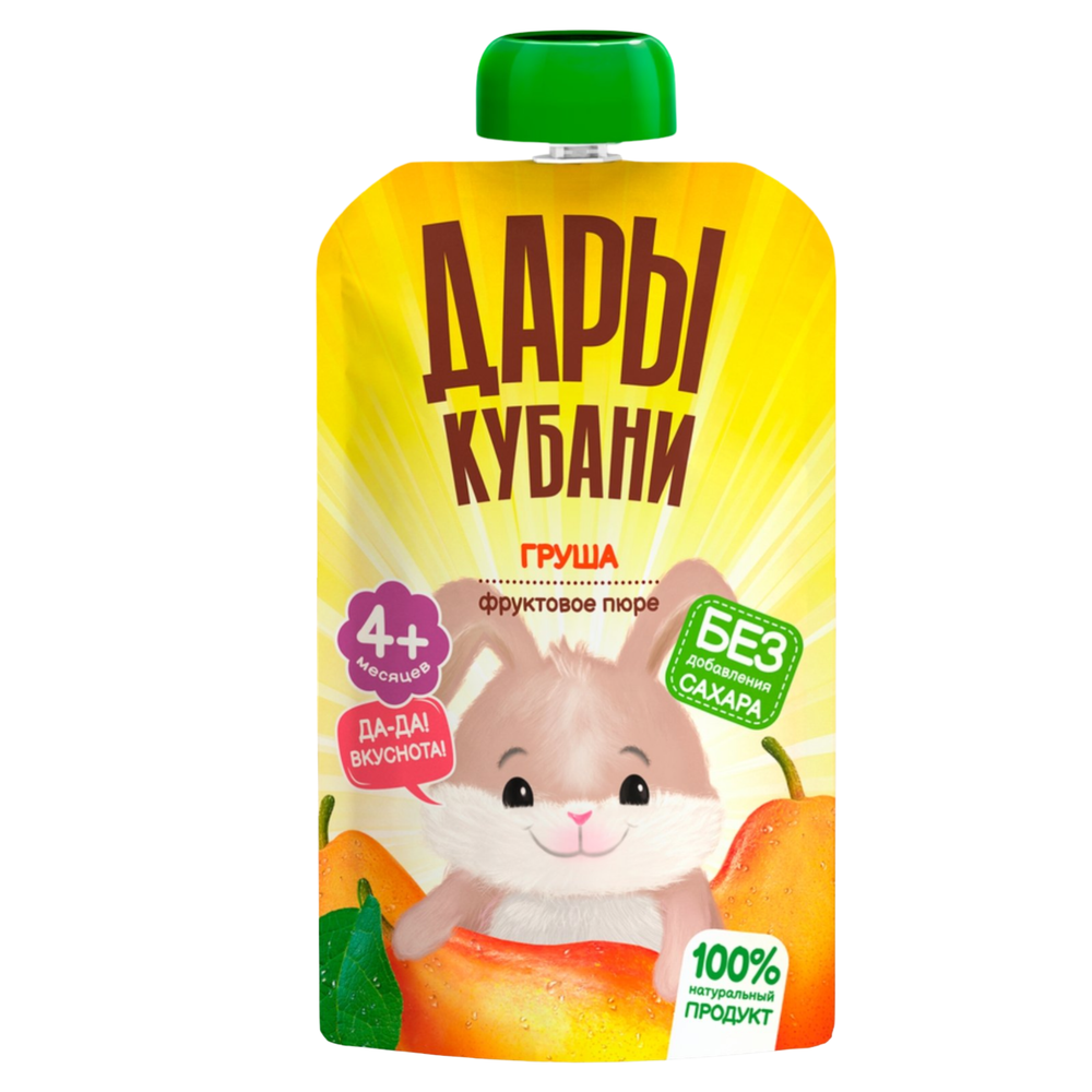 Пюре Дары Кубани фруктовое д/пак 90г Груша