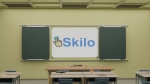 Рельсовая система с 4-мя классными досками и Интерактивной панелью Skilo