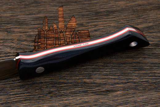Нож туристический Beaver knife GranTourismo, клинок 105мм, сталь Х12МФ, рукоять микарта чёрная-К