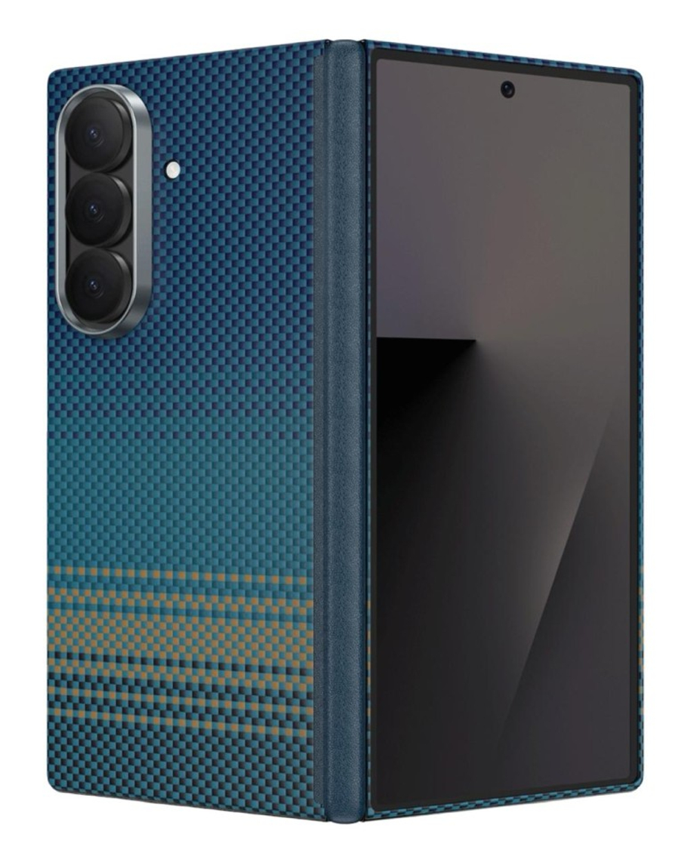 Накладка для Samsung Galaxy Z Fold 7 Keephone Kevlar Mirage MagSnap синий