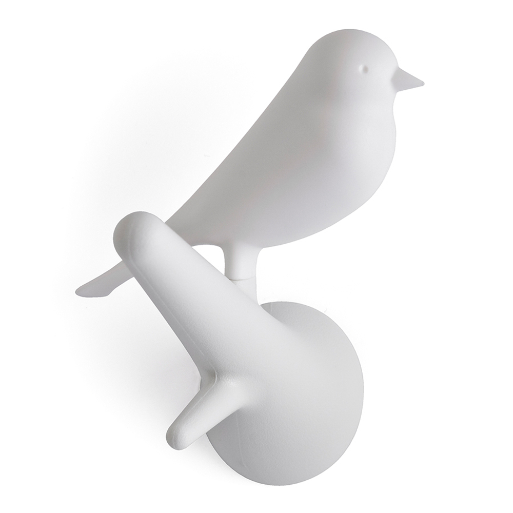 Вешалки настенные Sparrow, 2 шт., белые Qualy