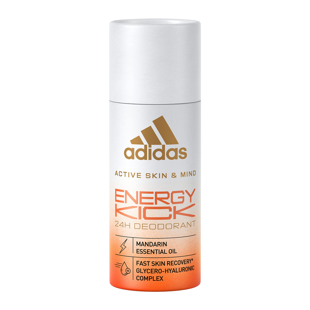 Дезодорант-карандаш Adidas Energy Kick 24 часа с маслом мандарина, 50 г (Монако)