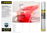 STAYER 15 м, 1.4 м, 9 мкм, с клейкой лентой маскер, защитная пленка, Professional (12255-140-15)