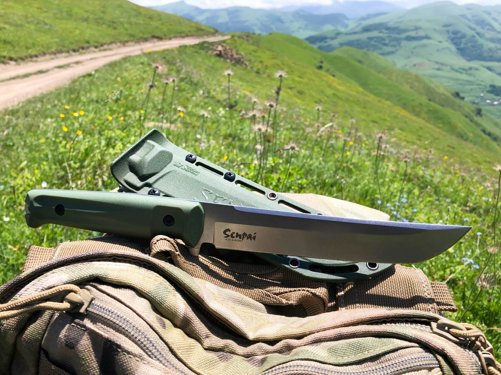 Тактический нож Senpai AUS-8 StoneWash Олива - изображение 38